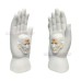 Sai Baba Face in Hand in White Marble