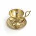 Diya with handle in brass
