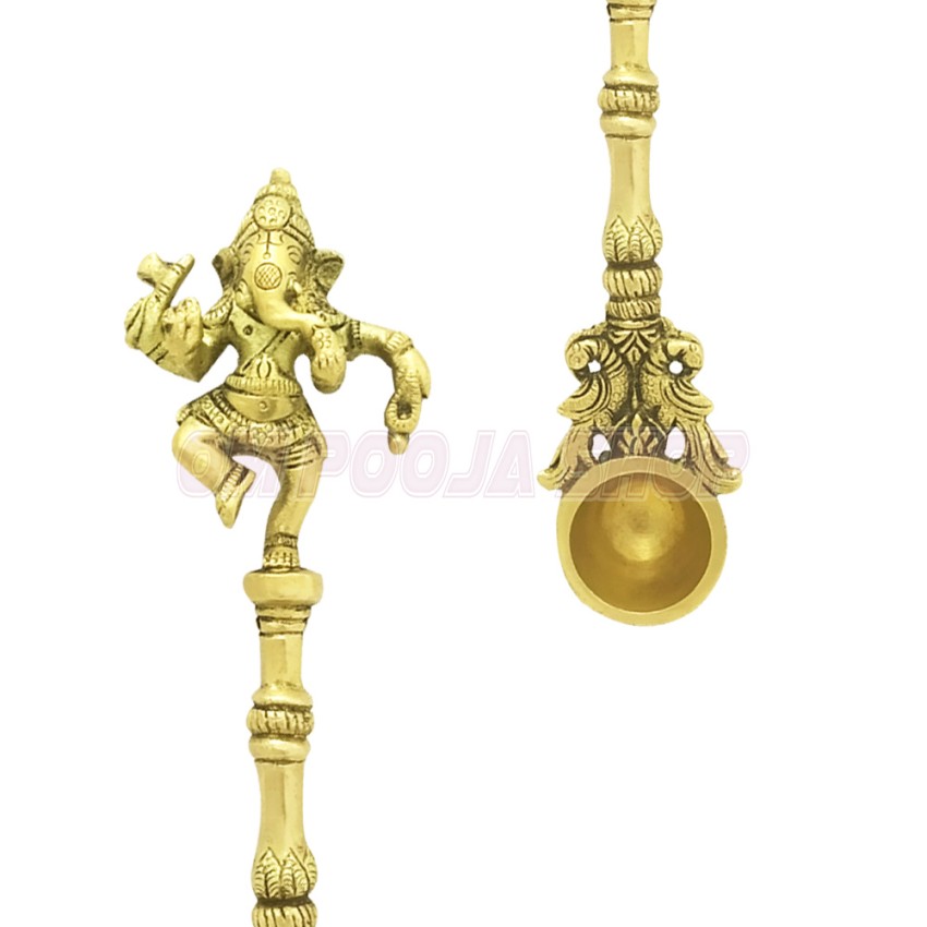Ganpati Havan Spoon In Brass