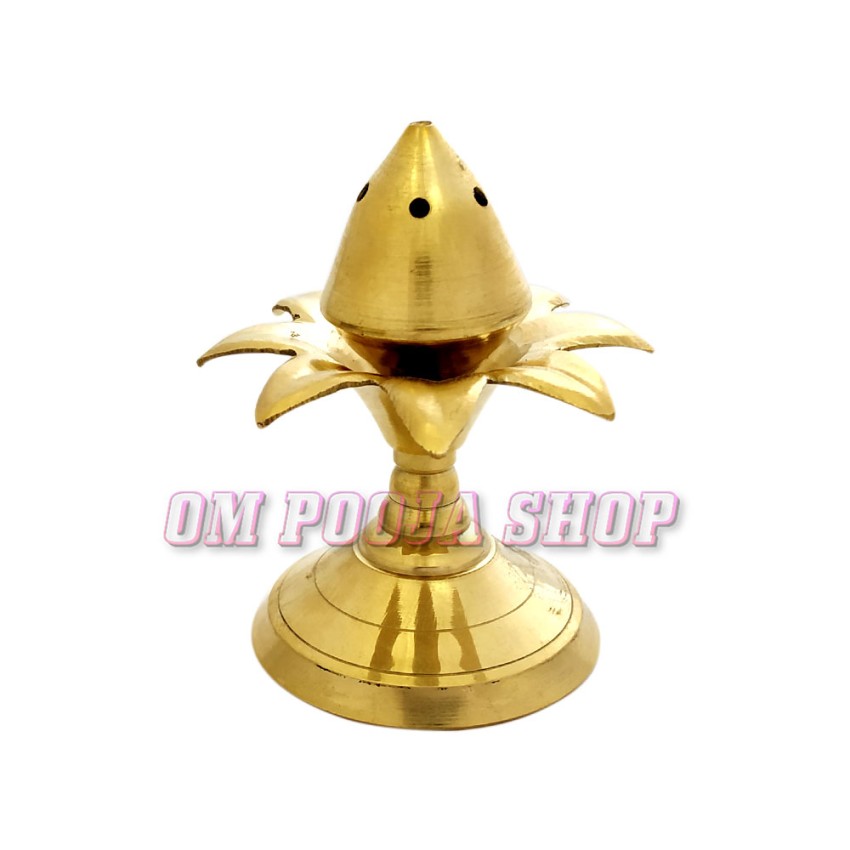 Kalash Shaped Golden Incense Stick (Agarbatti) Stand in Brass