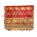 Flower Embroidery Chunri with Golden Border - 2 Meter