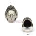 Lord Buddha Face Ring in Sterling Silver