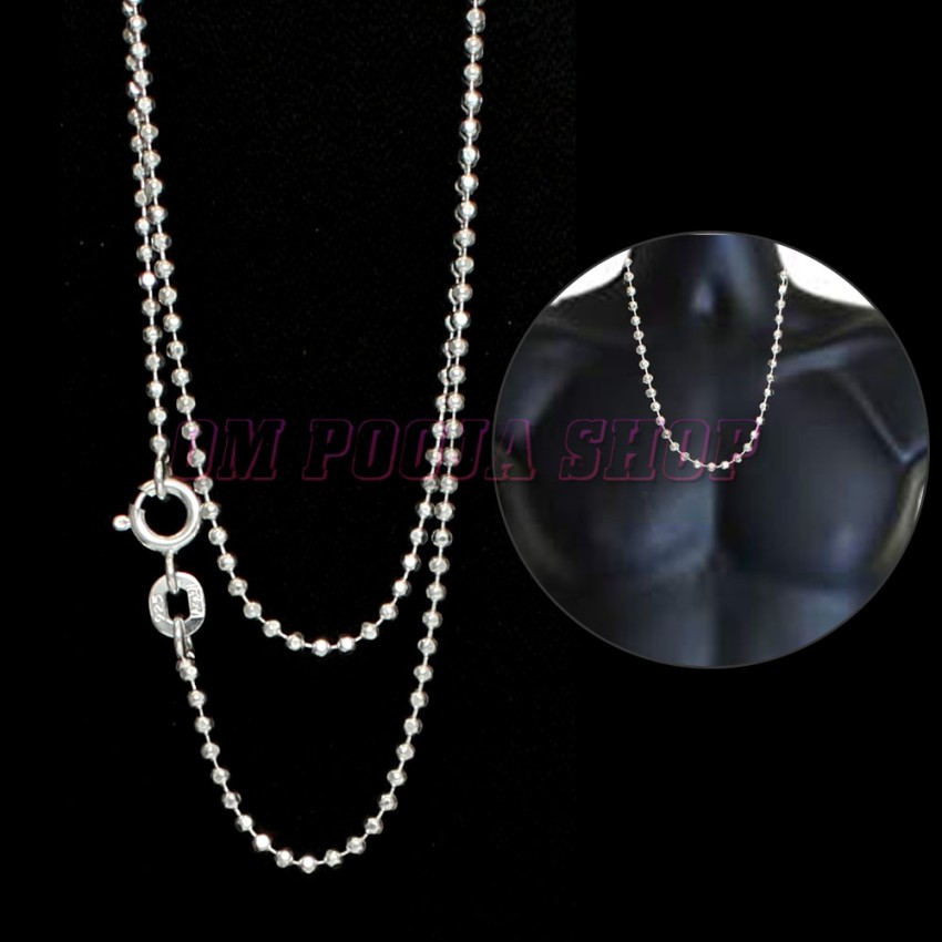 Ball Chain in Pure Sterling Silver for Men and Women