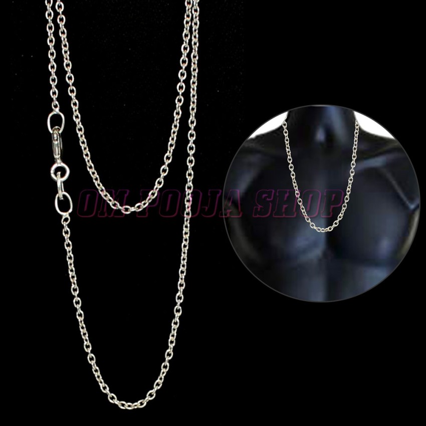 Pure 925 Silver Round Chain for Men and Women