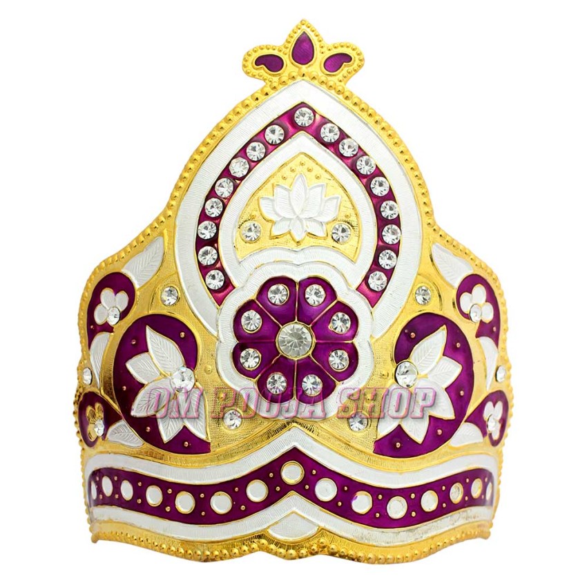Antique Meenakari Crown in Pure Silver