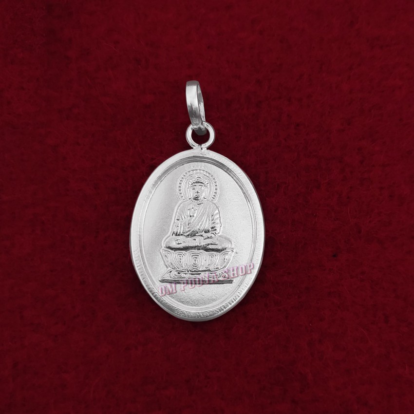 Lord Buddha Figure Pendant in Sterling Silver