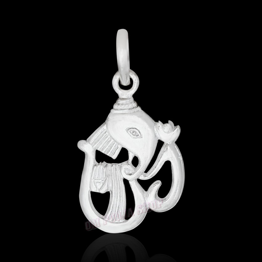 Om Ganesha Pendant in Sterling Silver