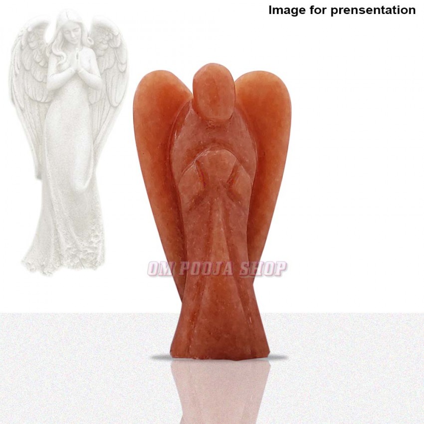 Angel in Natural Red Aventurine Size - 2 inch