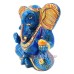 Ganesha Idol with Big Ear in Lapis Lazuli