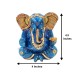Ganesha Idol with Big Ear in Lapis Lazuli