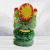 Colored Ganesha Idol in Green Jade Gemstone - 118 Gms