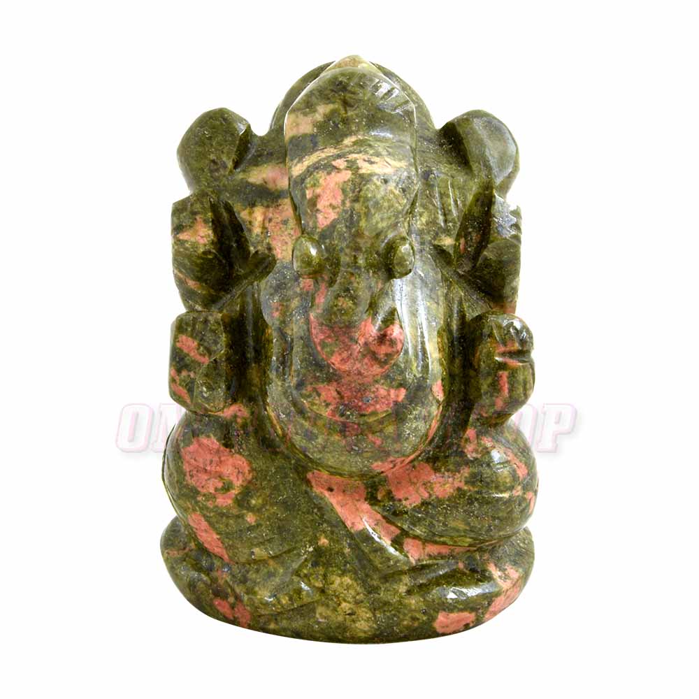 Durja Ganpati Murti in Unakite Gemstone | online USA UK