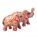 Elephant Hathi Statue Red Aventurine Gemstone