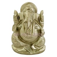 Ganpati Maharaja Statue in Golden Pyrite Stone - 120 Grams
