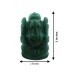 Green Jade Stone Ganesha Murti (J-shape Trunk) - 180 Grams