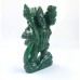 Hanuman ji Murti in Green Jade Gemstone - 144 Grams