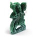 Hanuman ji Murti in Green Jade Gemstone - 350 Grams