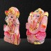 Lakshmi Ganesha Murti in Rose Quartz Gemstone