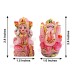 Lakshmi Ganesha Murti in Rose Quartz Gemstone