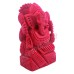 Red Coral Lal Moonga Ganesha Idol - 3.5 Inch - 165 Gms