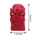 Red Coral Lal Moonga Ganesha Idol - 3.5 Inch - 165 Gms