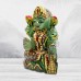 Mahalakshmi Colored Idol in Green Jade Gemstone - 86 Gms