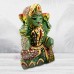 Mahalakshmi Colored Idol in Green Jade Gemstone - 86 Gms