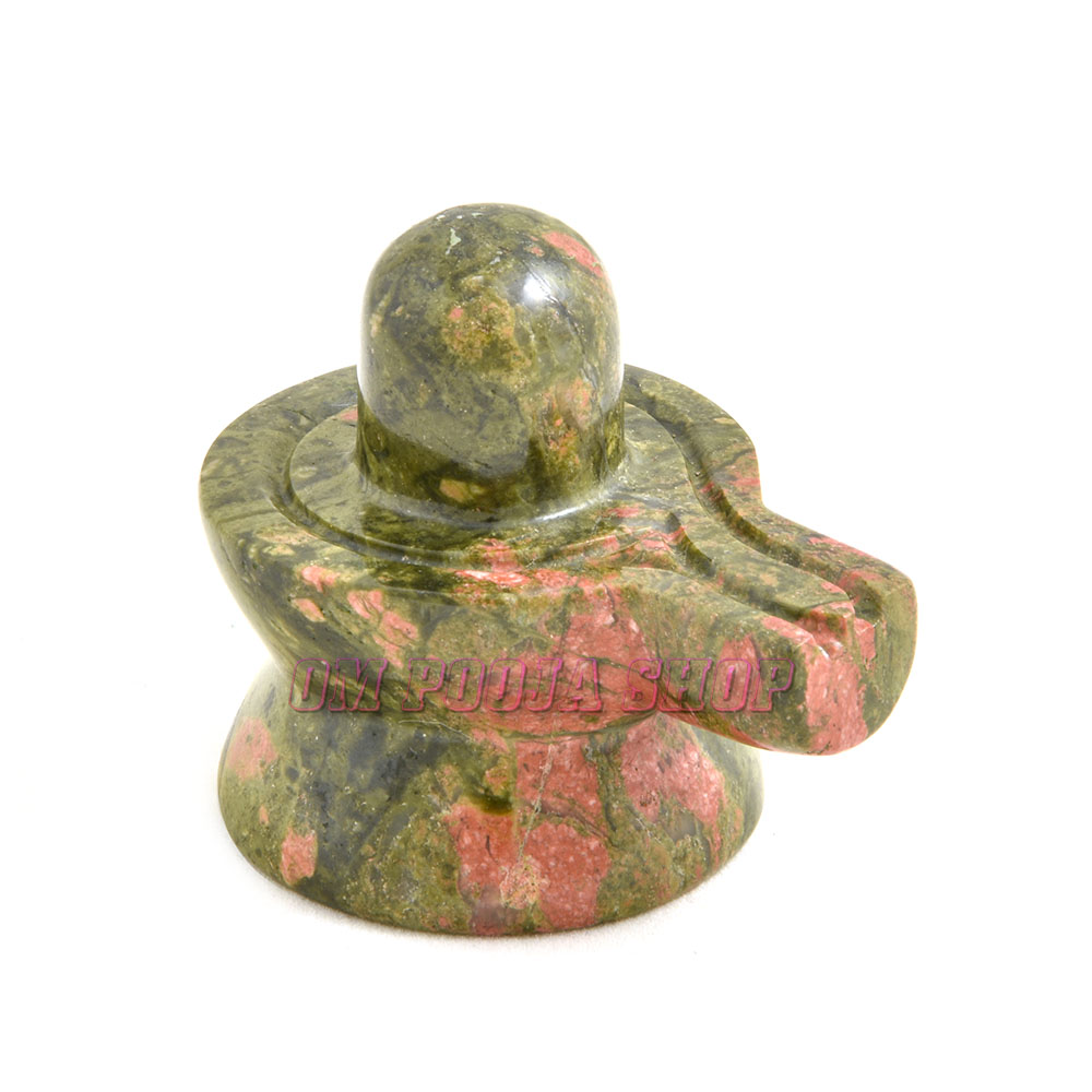 Shivling Shivlinga in Unakite Gemstone