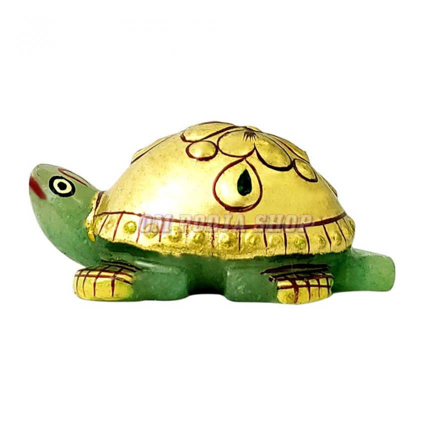 Tortoise (Turtle) Small Idol - Green Aventurine Gemstone