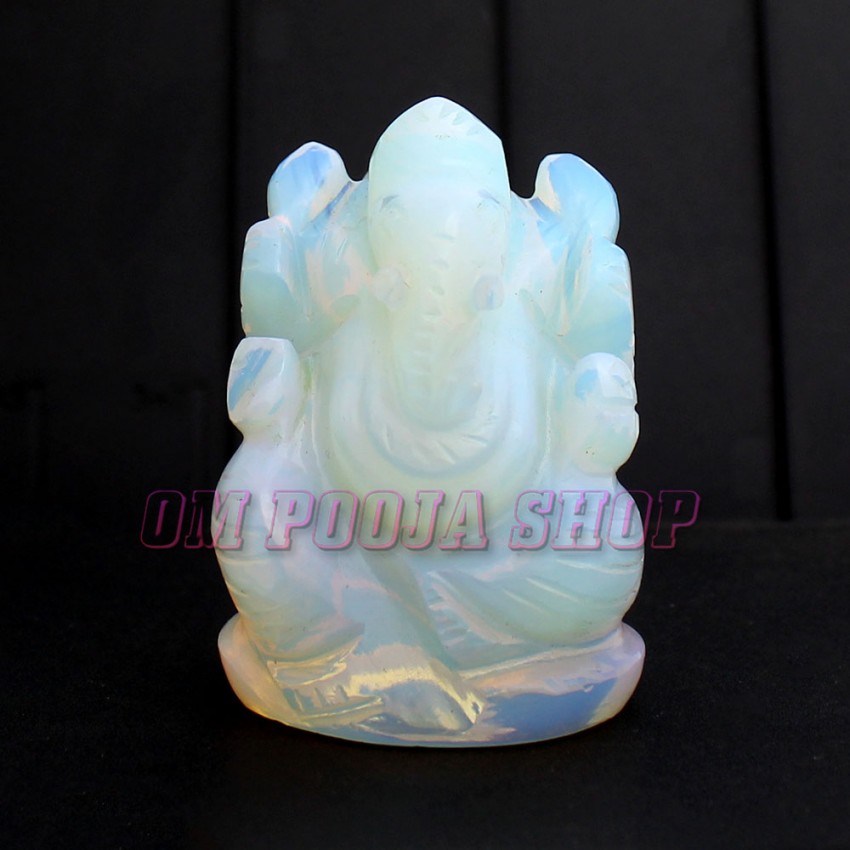Vighnaharta Ganesh in Opal Gemstone - 63 Gms