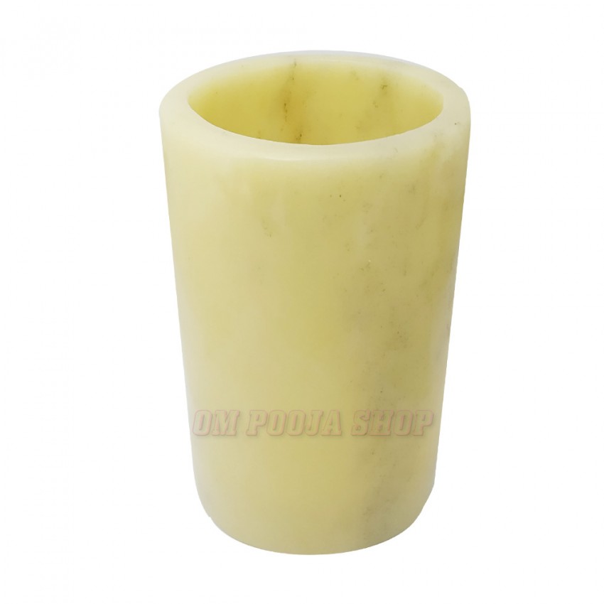 Yellow Jade Stone Water Glass