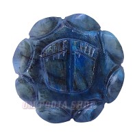 Maha Laxmi Feet (Charan) Paduka on Lotus Flower in Labradorite Gemstone - 70 to 105 Gms