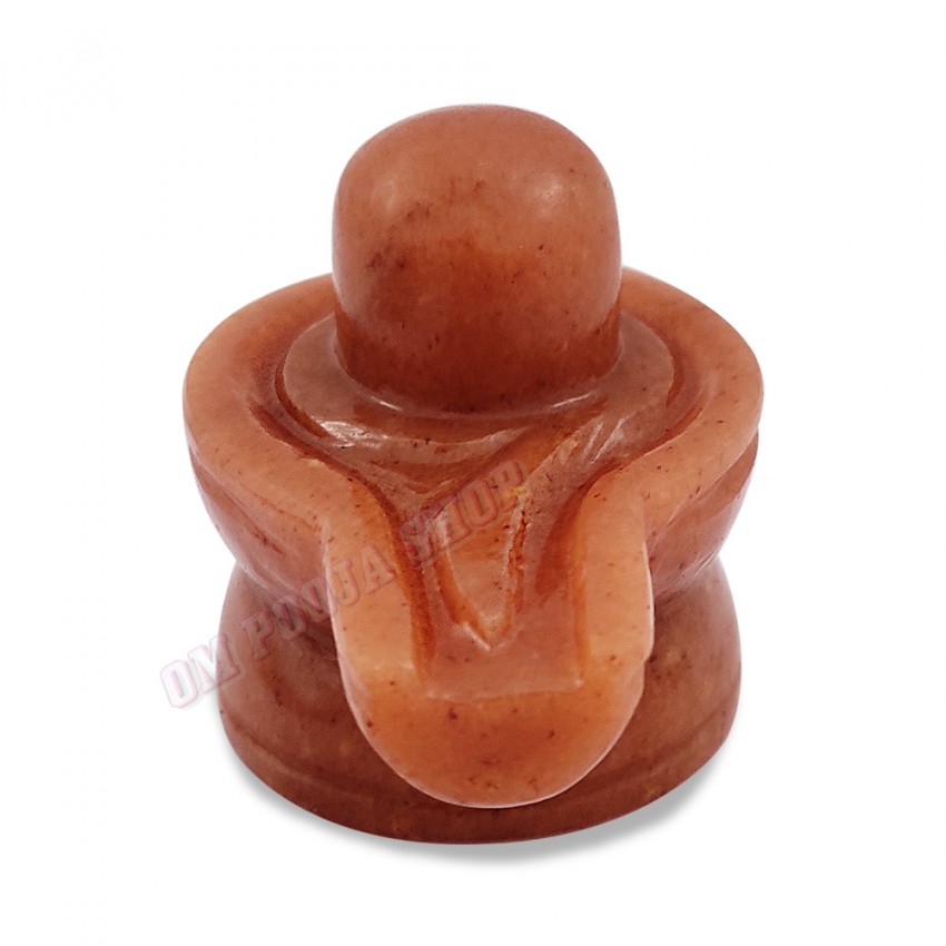 Orange Jade Natural Stone Shivlingam - 100 Grams