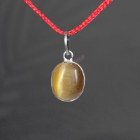 Cat's Eye Stone Pendant in German Silver