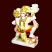 Hanuman Statue in Standing Pose in White Marble - Size: 7 x 4.5 x 2.25 inches - 1.2 Kgs