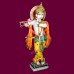 Shri Krishna Playing Flute Big Standing Pose Statue in White Marble - Size: 22 x 11 x 6 inches - 30 Kgs
