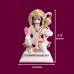 Hanuman Seating Statue in Marble - Size: 5.75 x 4 x 2.25 inches