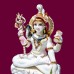 Bholenath Shankar colorful Idol in White Marble - Size: 24 x 16 x 8 inch - 50 Kgs
