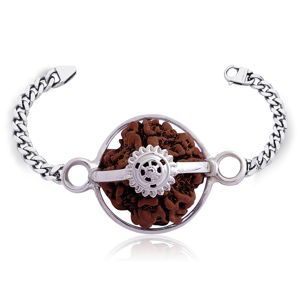5 Mukhi Rudraksha Bracelet 5 Face Rudraksh Natural Beaded Bracelets Pack of  2 | eBay