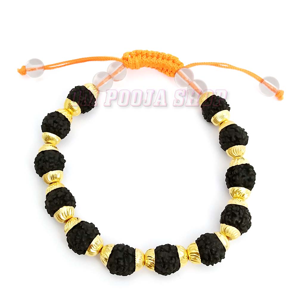 5 Mukhi Black Rudraksha Beads Bracelet For Men & Women (Stretchable) (1 Pc)  – Numeroastro