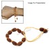 Shiv Shakti Two Mukhi Rudraksha Bracelet - Adjustable - 9+2 Beads
