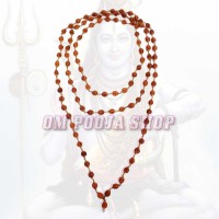 10mm Five (5) Mukhi Java Rudraksha Mala in Copper Cap