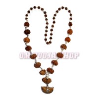 Siddha Mala 1-14 Mukhi Rudraksha Kantha Mala in Pure Silver