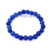 Blue Jade Gemstone Bracelet for Ajna Chakra - 8 mm