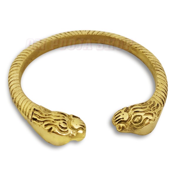 Brass Lion Head Bracelet