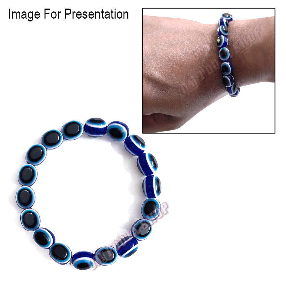 Buy Discount4product Energized Nazar Suraksha Kavach Bracelet Blue glass  brands & White Beads Online at desertcartINDIA