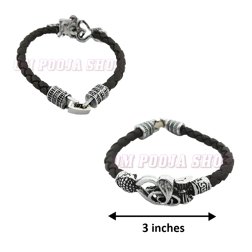 Buy Mahi Silver Oxidised Plated Mahadev and Trishul Bracelet Kada for Mens  (BR1100479R) Online at Best Prices in India - JioMart.