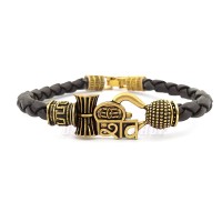 Shiva Trishul Golden Bracelet