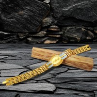 Shree Swami Samarth Bracelet in Golden Brass