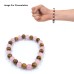 Tiger Eye Rose Quart Stone Bracelet Bangle - Beads 8 mm